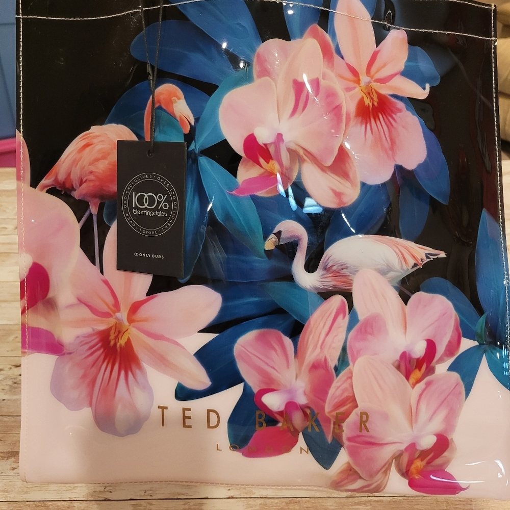 NEW Ted Baker Cammcon Orchid Wonderland Flamingo Large Icon Bag